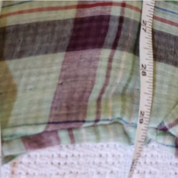 Elan Sz. M Long Sleeve Button Down Multicolored Oversized Shirt/Dress w pockets - Picture 14 of 15